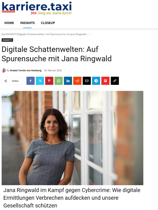 Digitale Schattenwelten Auf Spurensuche mit Jana Ringwald