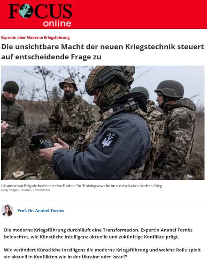 Ukrainische Soldaten bedienen eine Drohne zu Trainingszwecken im russisch-ukrainischen Krieg – Beitrag von Prof. Dr. Anabel Ternès über den Einfluss Künstlicher Intelligenz auf moderne Kriegstechnologie