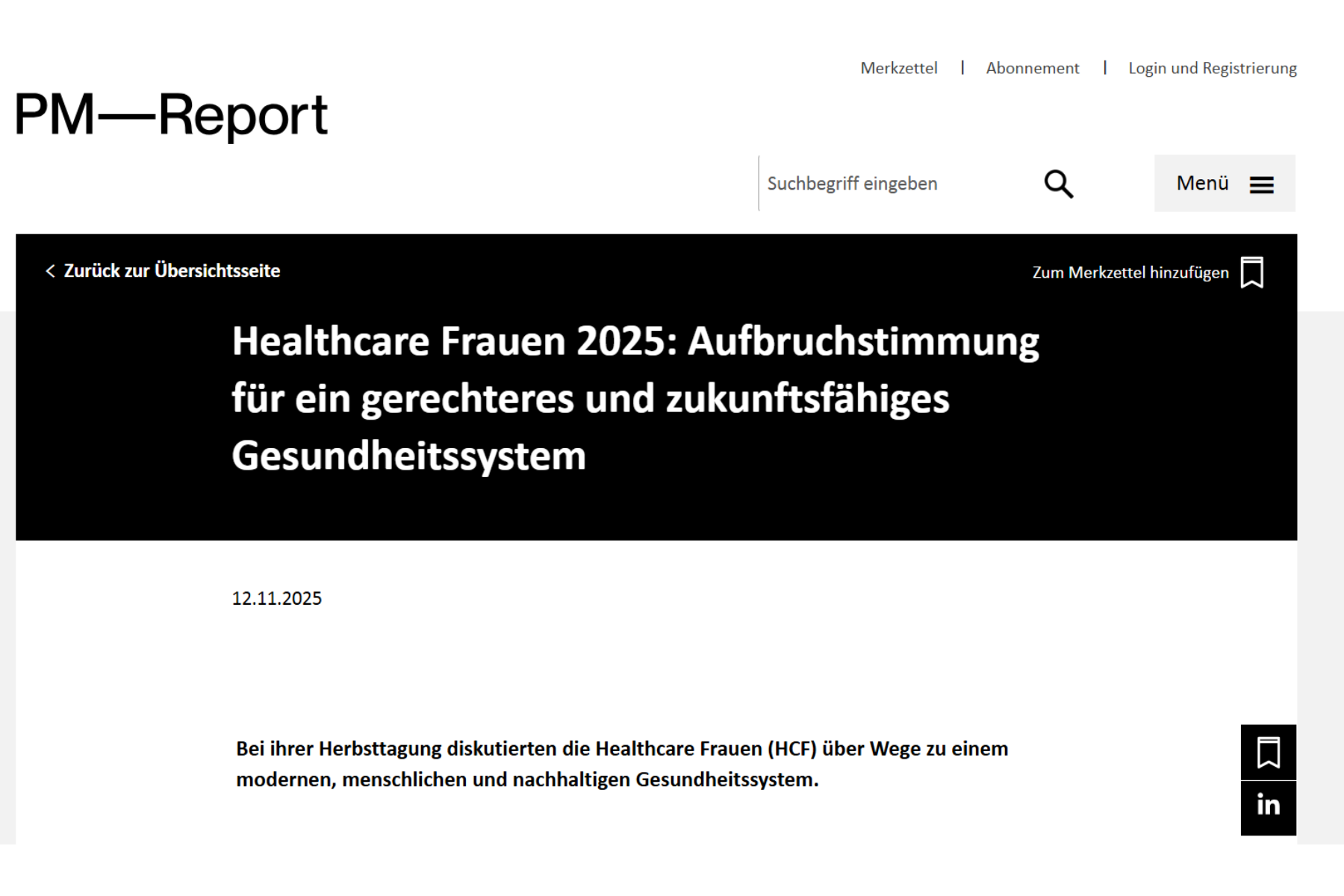 Gesundheitsreport, Healthcare Frauen 2025, Gleichberechtigung im Gesundheitssystem, nachhaltige Frauenmedizin, innovative Gesundheitslösungen, Anabel Ternés.