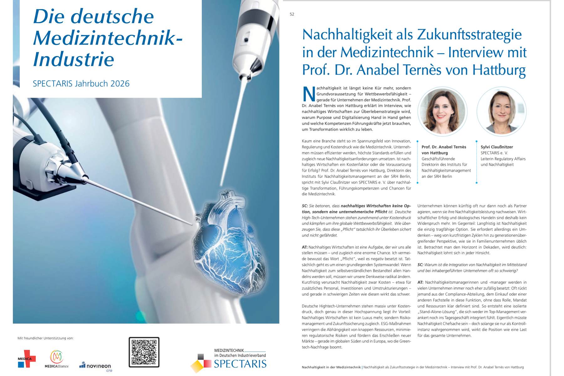 Illustration einer roboterassistierten Herzoperation als Symbol für die deutsche Medizintechnik-Industrie